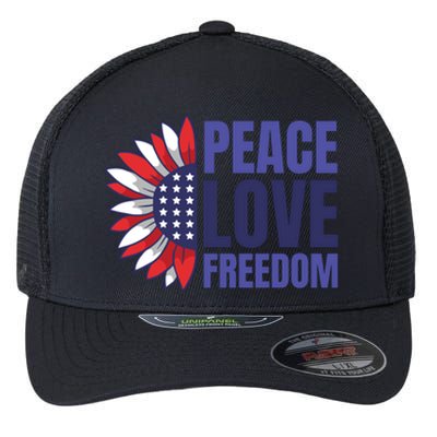 Peace Love Freedom Flexfit Unipanel Trucker Cap