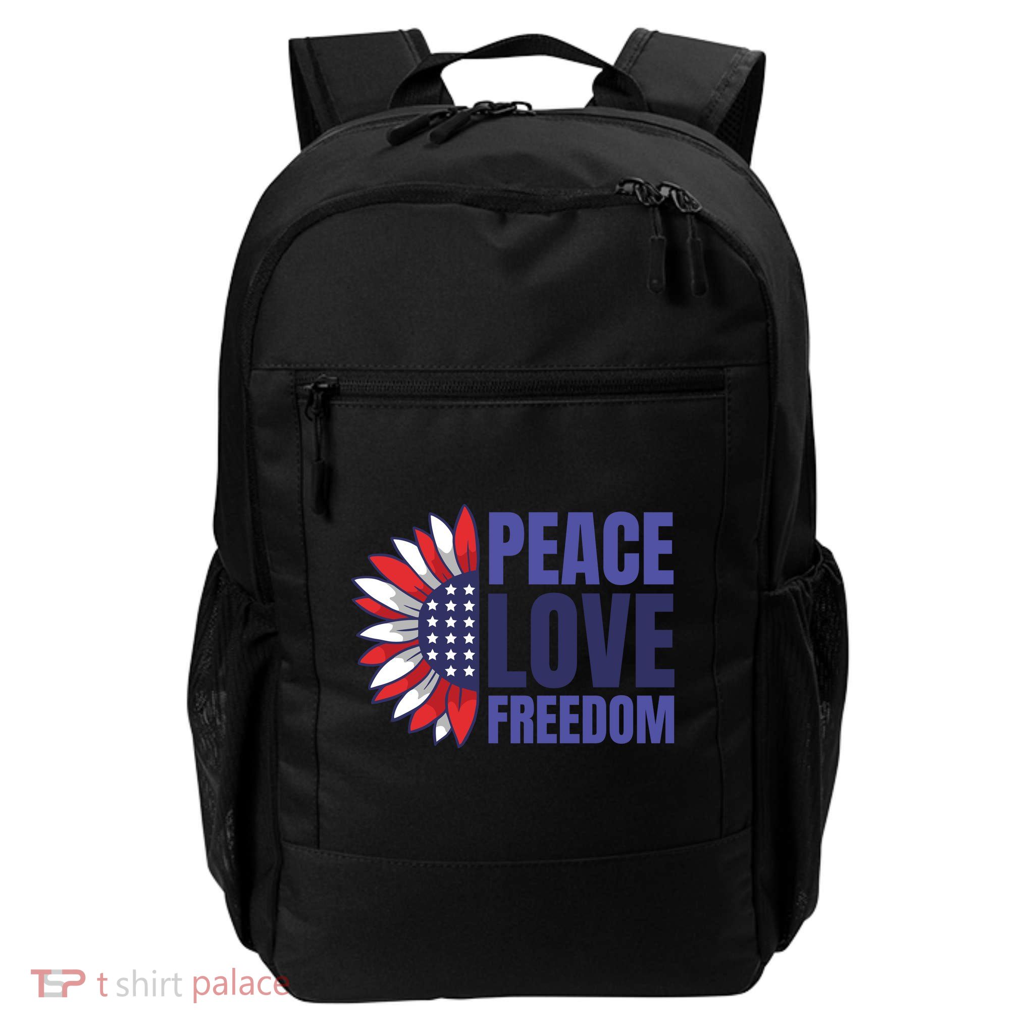 Peace Love Freedom Daily Commute Backpack