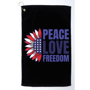 Peace Love Freedom Platinum Collection Golf Towel