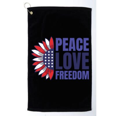 Peace Love Freedom Platinum Collection Golf Towel