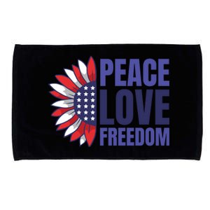 Peace Love Freedom Microfiber Hand Towel