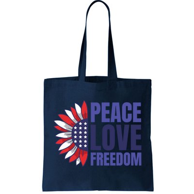 Peace Love Freedom Tote Bag