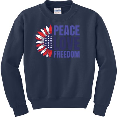 Peace Love Freedom Kids Sweatshirt