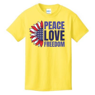 Peace Love Freedom Kids T-Shirt