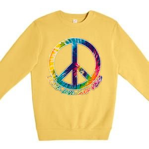 Peace Love Good Vibes Premium Crewneck Sweatshirt