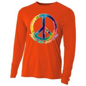 Peace Love Good Vibes Cooling Performance Long Sleeve Crew