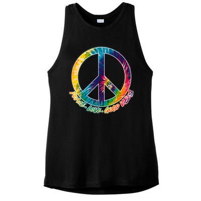 Peace Love Good Vibes Ladies PosiCharge Tri-Blend Wicking Tank