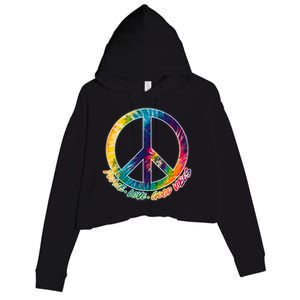 Peace Love Good Vibes Crop Fleece Hoodie