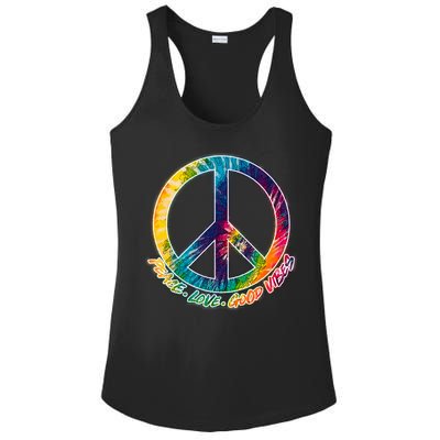 Peace Love Good Vibes Ladies PosiCharge Competitor Racerback Tank