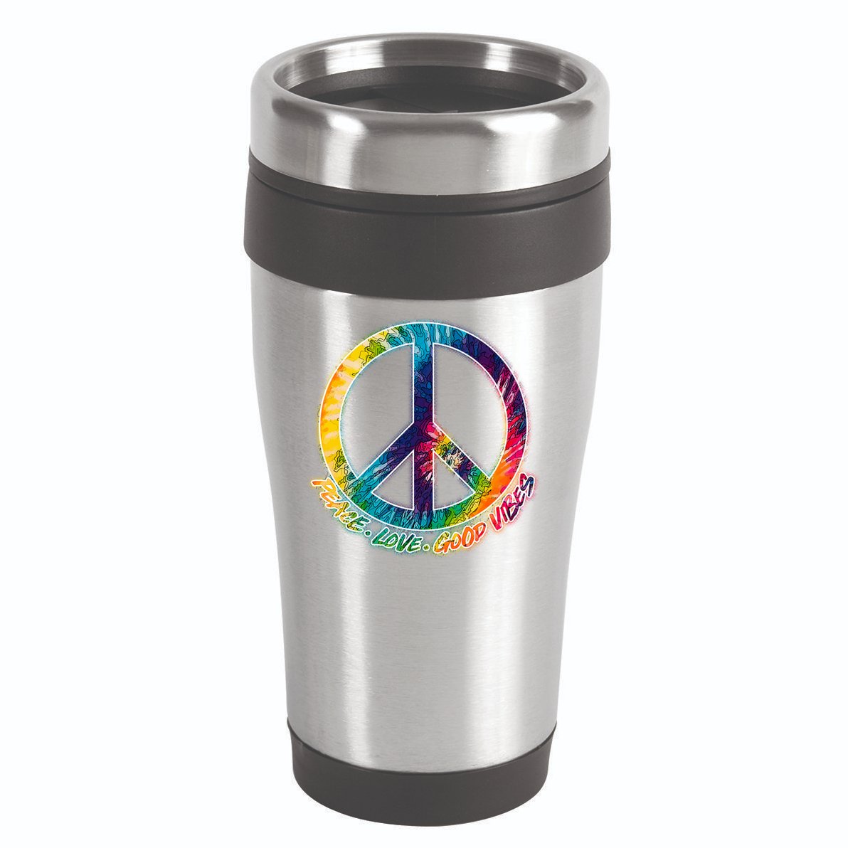 Peace Love Good Vibes 16oz Travel Tumbler