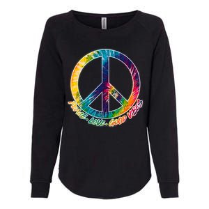 Peace Love Good Vibes Womens California Wash Sweatshirt