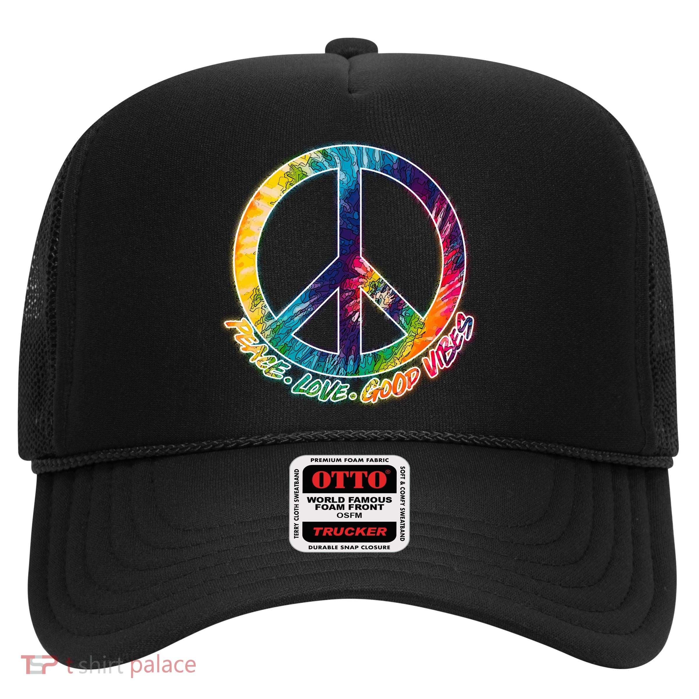 Peace Love Good Vibes Trucker Hat