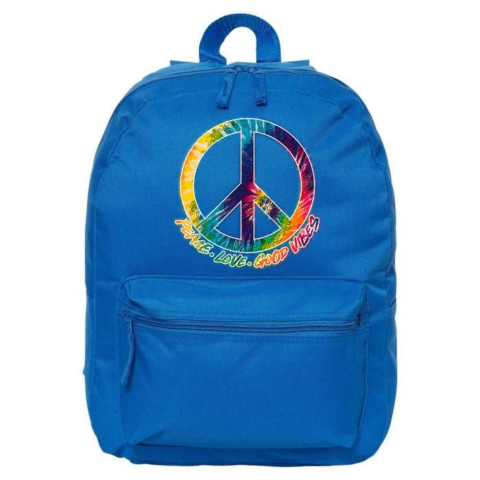 Peace Love Good Vibes 16 in Basic Backpack