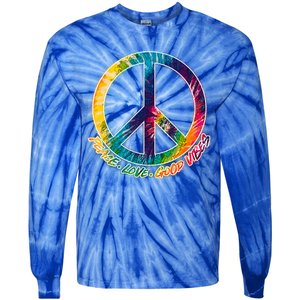 Peace Love Good Vibes Tie-Dye Long Sleeve Shirt