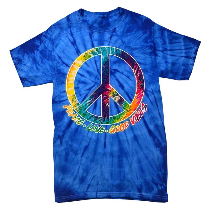 Peace Love Good Vibes Tie-Dye T-Shirt