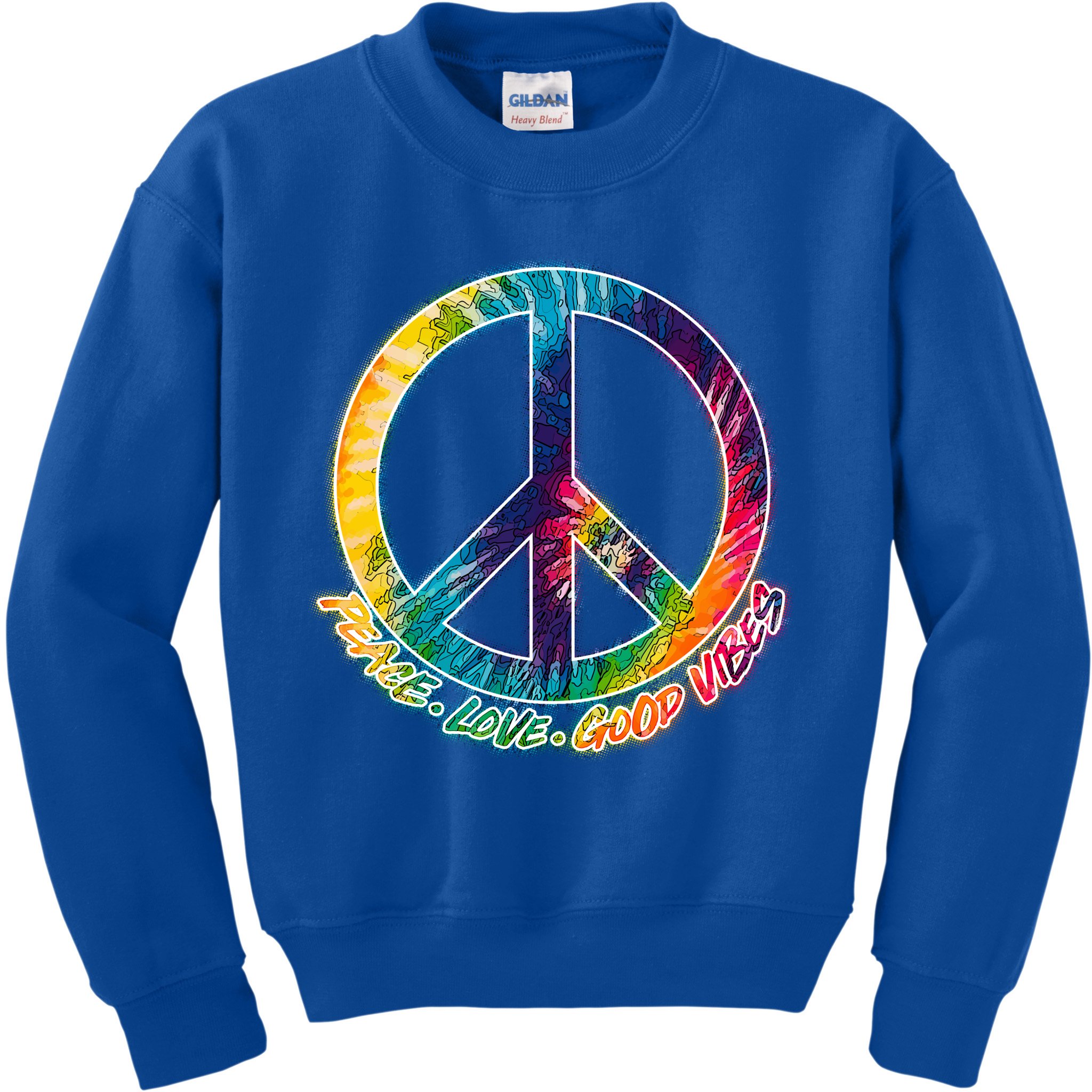 Peace Love Good Vibes Kids Sweatshirt