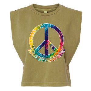 Peace Love Good Vibes Garment-Dyed Women's Muscle Tee