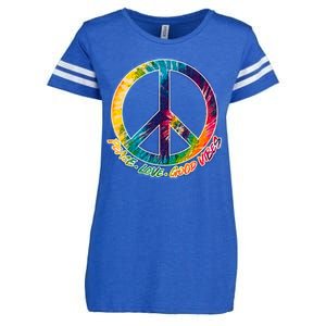 Peace Love Good Vibes Enza Ladies Jersey Football T-Shirt