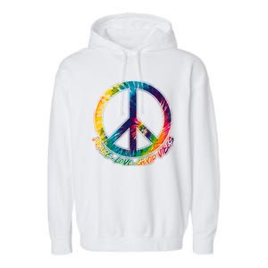 Peace Love Good Vibes Garment-Dyed Fleece Hoodie