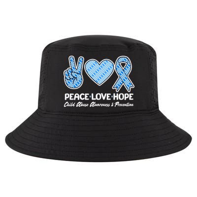 Peace Love Hope Child Abuse Awareness and Prevention Cool Comfort Performance Bucket Hat