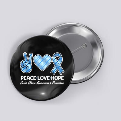 Peace Love Hope Child Abuse Awareness and Prevention Button