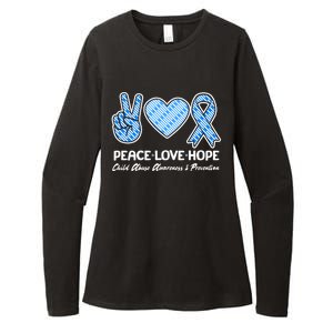 Peace Love Hope Child Abuse Awareness and Prevention Womens CVC Long Sleeve Shirt