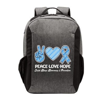 Peace Love Hope Child Abuse Awareness and Prevention Vector Backpack
