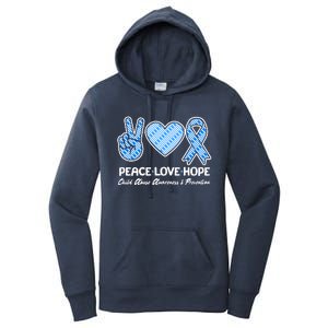 Peace Love Hope Child Abuse Awareness and Prevention Women's Pullover Hoodie