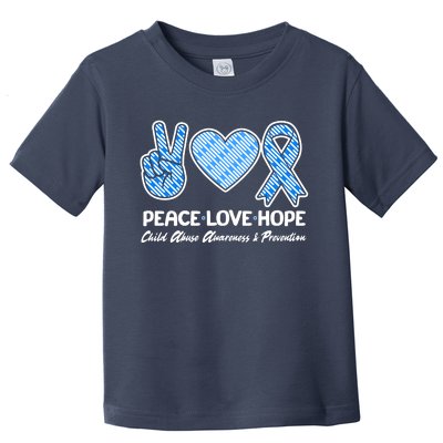 Peace Love Hope Child Abuse Awareness and Prevention Toddler T-Shirt