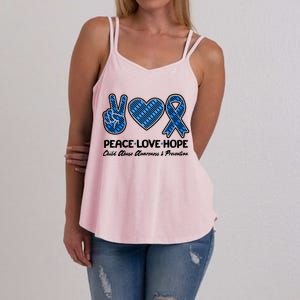 Peace Love Hope Child Abuse Awareness and Prevention Women's Strappy Tank