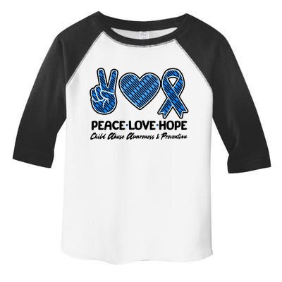 Peace Love Hope Child Abuse Awareness and Prevention Toddler Fine Jersey T-Shirt