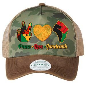 Peace Love Juneteenth June 19 1865 Legacy Tie Dye Trucker Hat