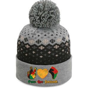 Peace Love Juneteenth June 19 1865 The Baniff Cuffed Pom Beanie