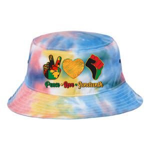 Peace Love Juneteenth June 19 1865 Tie Dye Newport Bucket Hat