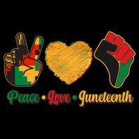 Peace Love Juneteenth June 19 1865 16 in Basic Backpack
