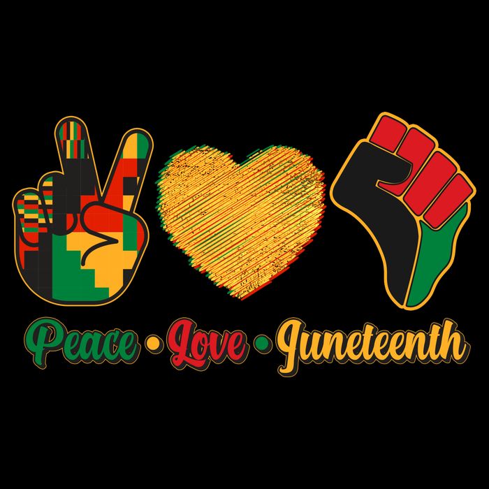 Peace Love Juneteenth June 19 1865 16 in Basic Backpack