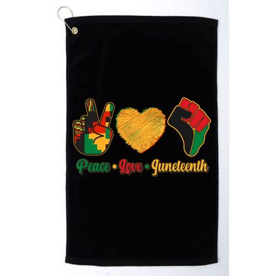 Peace Love Juneteenth June 19 1865 Golf Towel