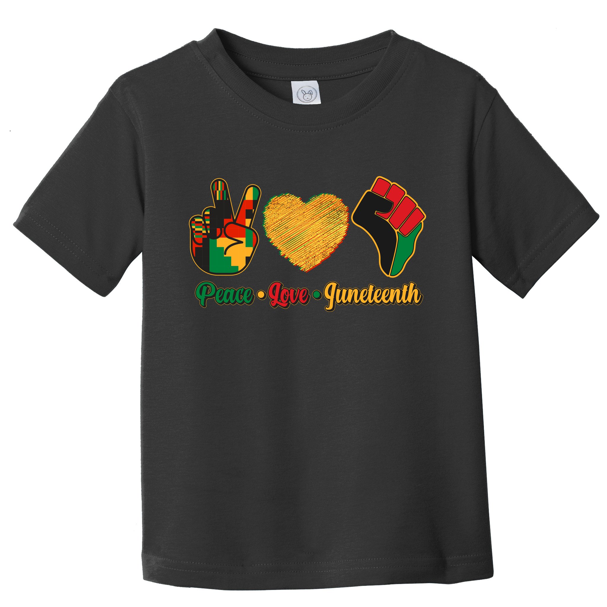 Peace Love Juneteenth June 19 1865 Toddler T-Shirt