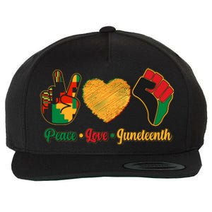 Peace Love Juneteenth June 19 1865 Wool Snapback Cap