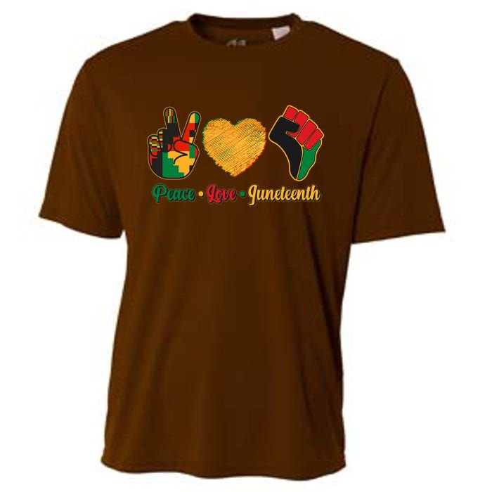 Peace Love Juneteenth June 19 1865 Cooling Performance Crew T-Shirt