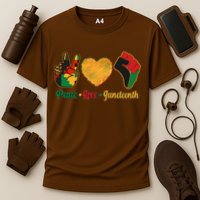 Peace Love Juneteenth June 19 1865 Cooling Performance Crew T-Shirt