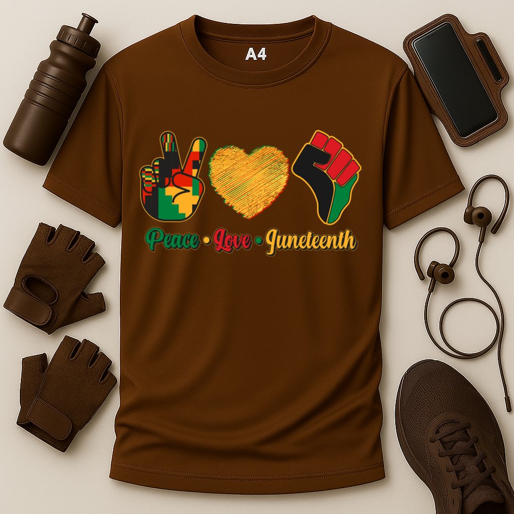 Peace Love Juneteenth June 19 1865 Cooling Performance Crew T-Shirt
