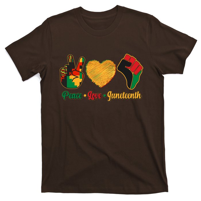 Peace Love Juneteenth June 19 1865 T-Shirt