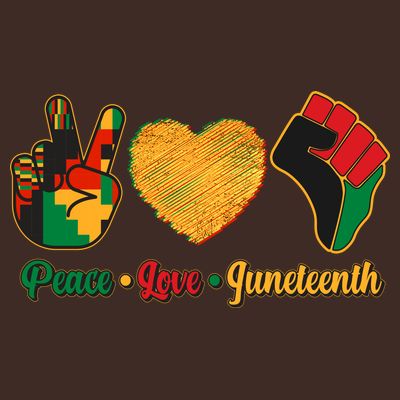 Peace Love Juneteenth June 19 1865 T-Shirt