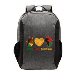 Peace Love Juneteenth June 19 1865 Vector Backpack