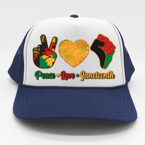 Peace Love Juneteenth June 19 1865 Trucker Hat