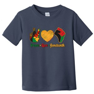 Peace Love Juneteenth June 19 1865 Toddler T-Shirt