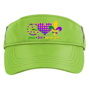 Peace Love Mardi Gras Adult Drive Performance Visor