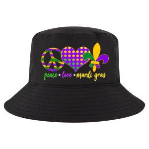 Peace Love Mardi Gras Cool Comfort Performance Bucket Hat