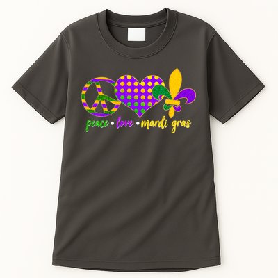 Peace Love Mardi Gras Tall T-Shirt